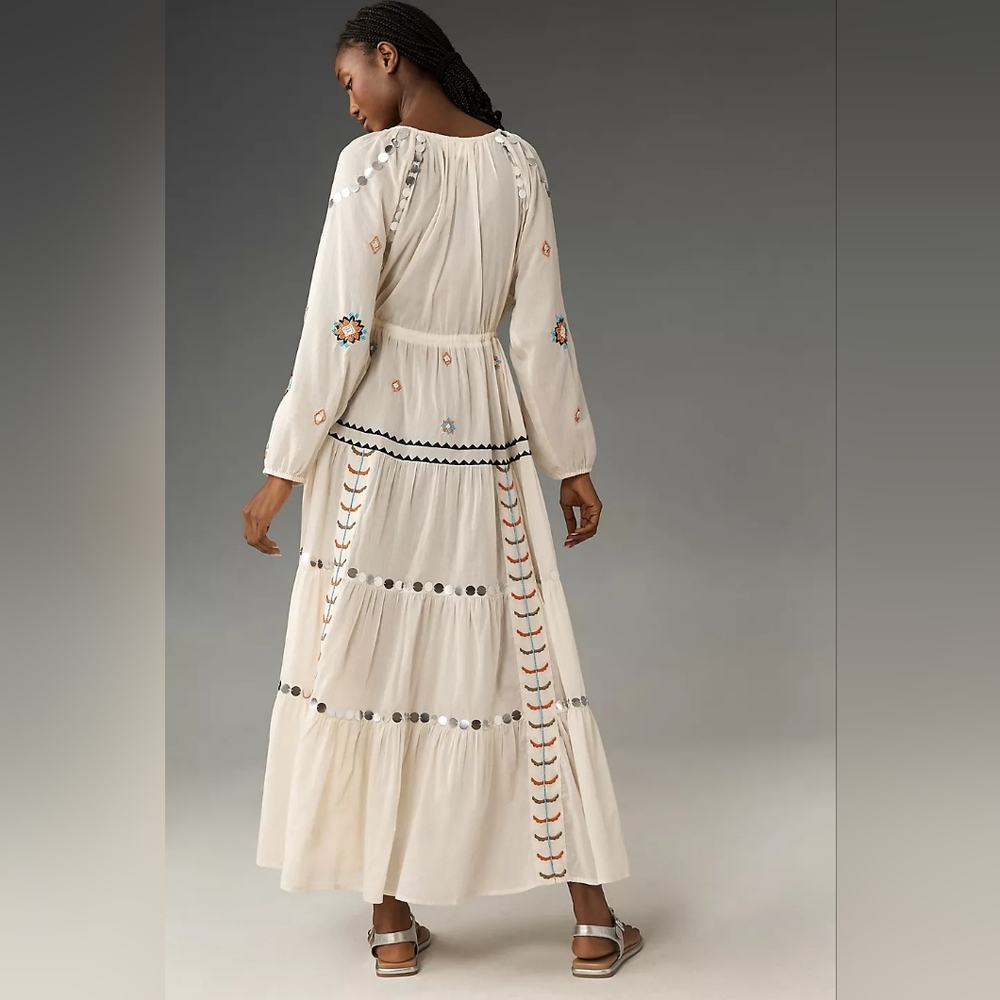 NWT Anthropologie Boho Embellished Kaftan - Picture 4 of 8